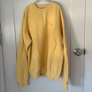 Yellow Brandy Melville Oversized Sweatshirt